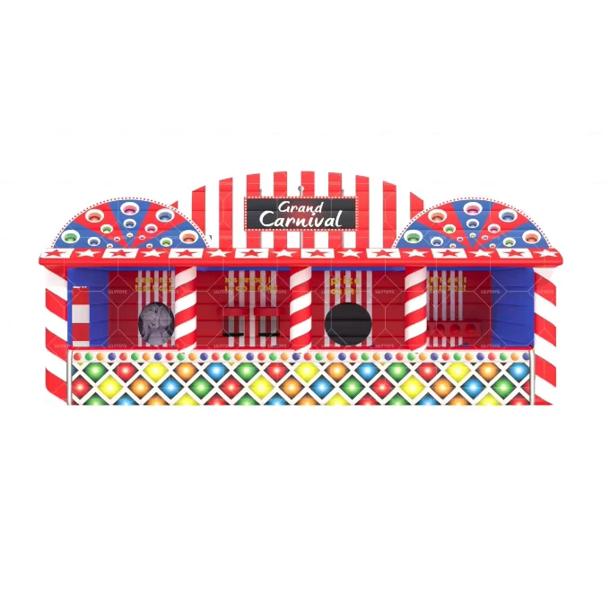 26x10ft Inflatable Interactive Game 4 in 1 Carnival Game Booth Carnival Toys for Kids