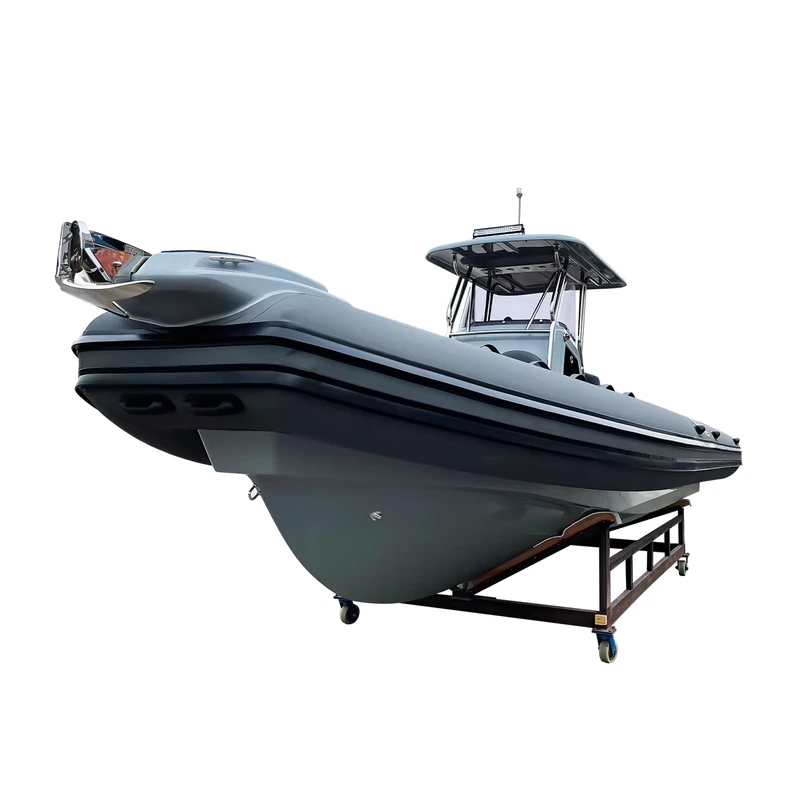 Patrol Cruiser Gonfiabile RIB HYPALON in PVC Marino da 27,9 Piedi (800 Centimetri) con Motore Fuoribordo