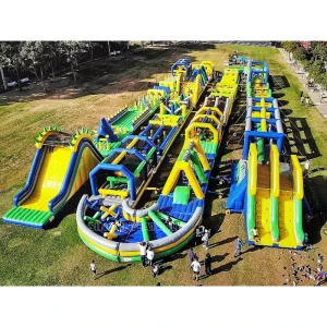 270m Long Bounce House Inflatable Obstacle Course for Outdoor Fun Events