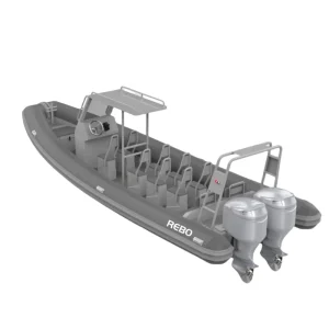 28피트 Rhib 860 경량 알루미늄 하울 RIB 하이폴론 PVC 인플레이터블 보트(엔진 포함)