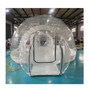 28ft Big Outdoor Double Door Transparent Constant Air Inflatable PVC/TPU Bubble Tent 2 Tunnels Four-season Quick Automatic