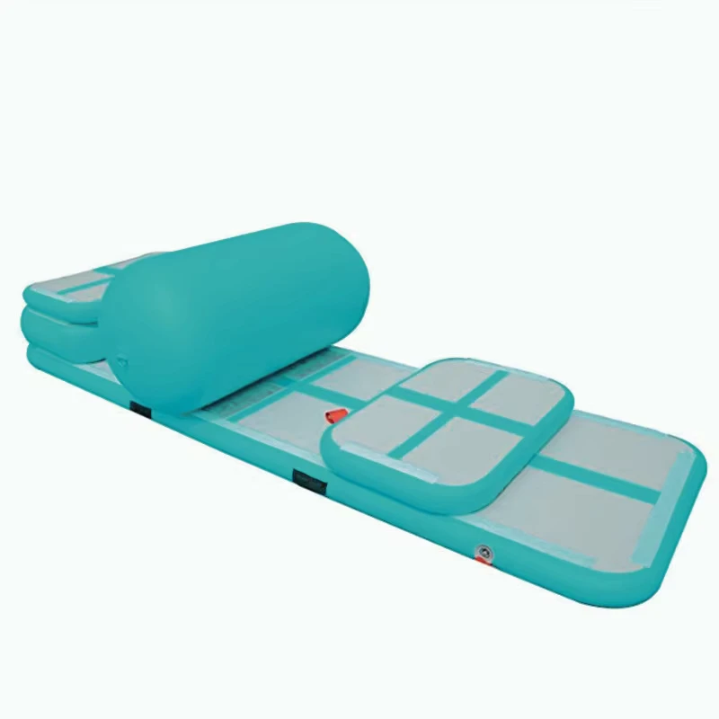 Trampolino professionale da 2m a 4m, tappetini gonfiabili pieghevoli per ginnastica, Pu Roll 8M Mint Air Mat