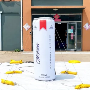 2m Branded Outdoor Inflatable Advertising Beer Can Blow up Bottle Customized Giant Airtight Inflatable Can