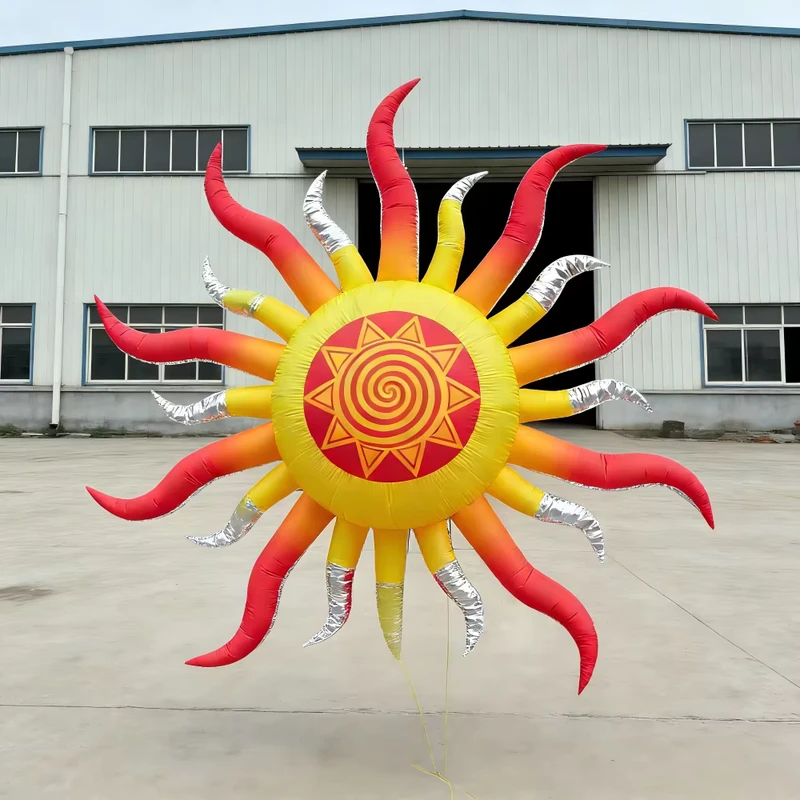 2m Aangepaste Opblaasbare Zon Ballon Festival Decoratie Opblaasbare Producten met Aangepaste Reclame en Aangepast Ontwerp