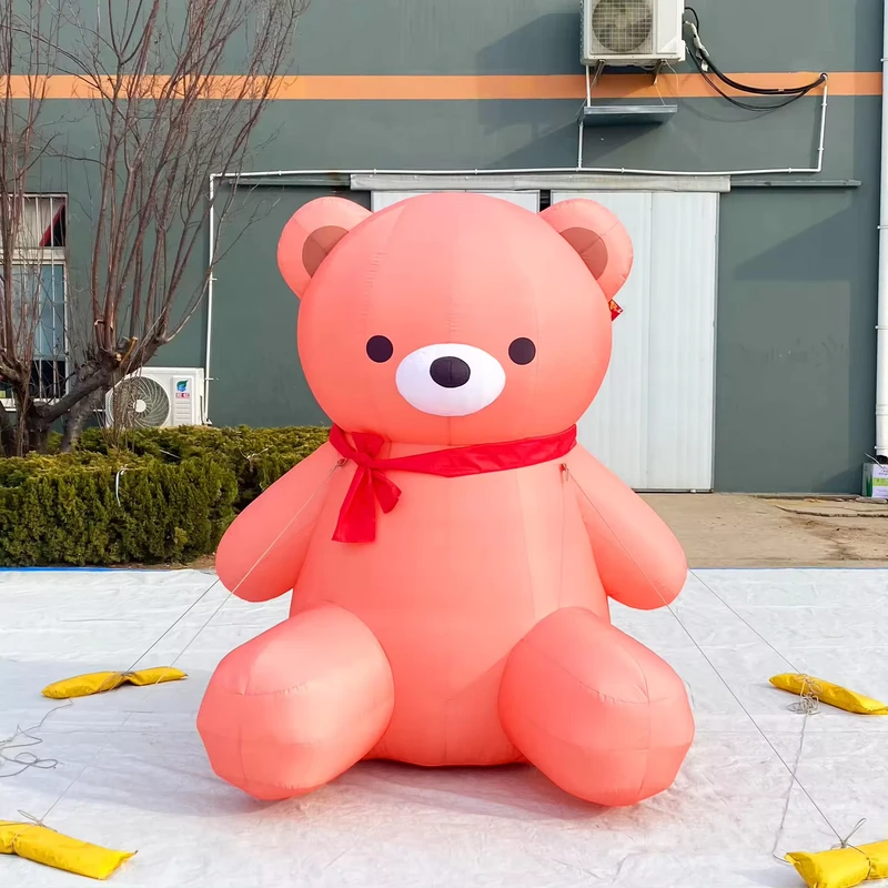 2m High Yard Decorative Inflatable Cartoon Bear Stage Cute Customized Christmas Inflatable Cartoon Character