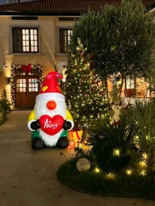 2m Inflatable Christmas Gnomes Tomte Nisse Kabouter Lighted Yard Decorations Built in LED Lights for Christmas Decorations