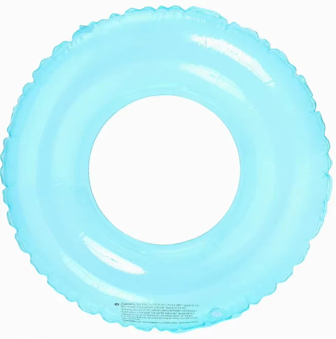 3 Color Transparent Swim Ring Inflatable Fluorescent Swimming Ring Pool Float Colorful Swim Tube for Kids Beach Pool Party
