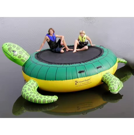 Trampolino gonfiabile per bambini e adulti a forma di grande tartaruga di 3 metri di diametro, realizzato in materiale resistente