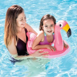 3 Pack Portable PVC Inflatable Animal Head Swimming Rings Pool Floats Bundle Includes Frog Duck Penguin