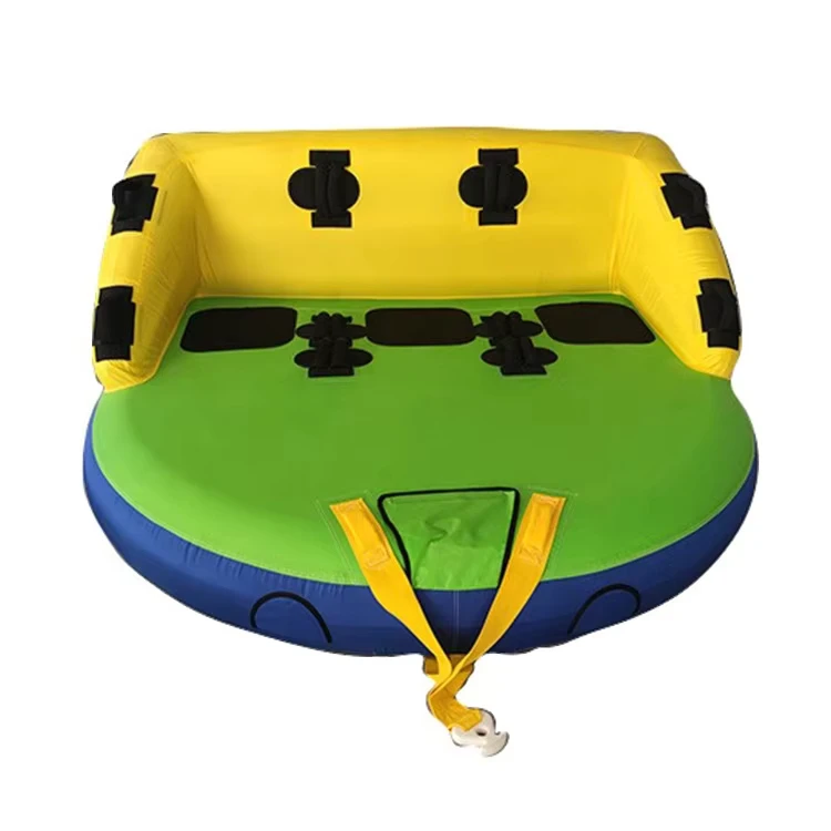 Bote Inflable de PVC para 3 Personas para Deportes Acuáticos, Remolcable para Navegar
