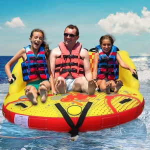 Bouée tractable pour 3 personnes pour sports nautiques, bouée de bateau gonflable pour adultes, 1 à 3 passagers