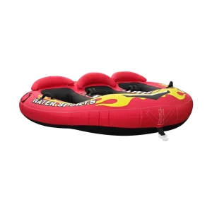3 Person Towable Water Raft Tube for Boating Heart Shaped Inflatable Towable Boat Tube With Head Pillow for Adults