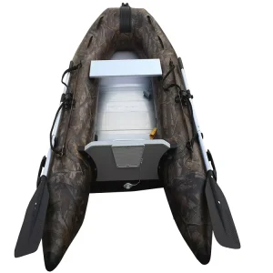 3 Persons ZB-230 Inflatable Boat Aluminum Floor Leaf Camouflage Rafting Boat with Aluminum Seat