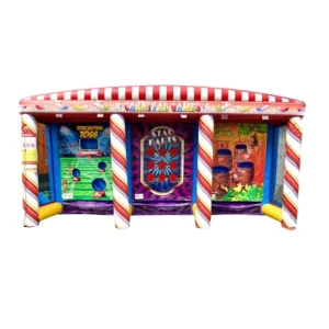 3 in 1 Inflatable Carnival Games Triple Interactive Sport Party Game Inflatable Carnival Booth