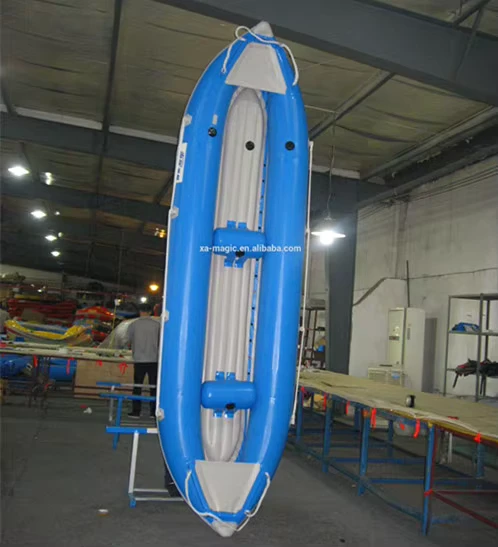 3,1 4,5 m 2 Paddlers Kayak Lantai Tiup yang Mengalir Sendiri