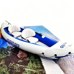3.25m 2 Person Drop Stitch Inflatable Canoe Boat for Sea Foldable Kayak with Accessories