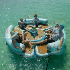 Barra Flotante de Isla Inflable de 3.2m de Diámetro