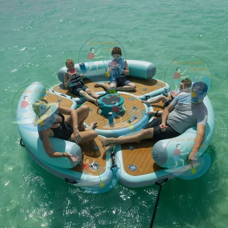Barra Flotante de Isla Inflable de 3.2m de Diámetro