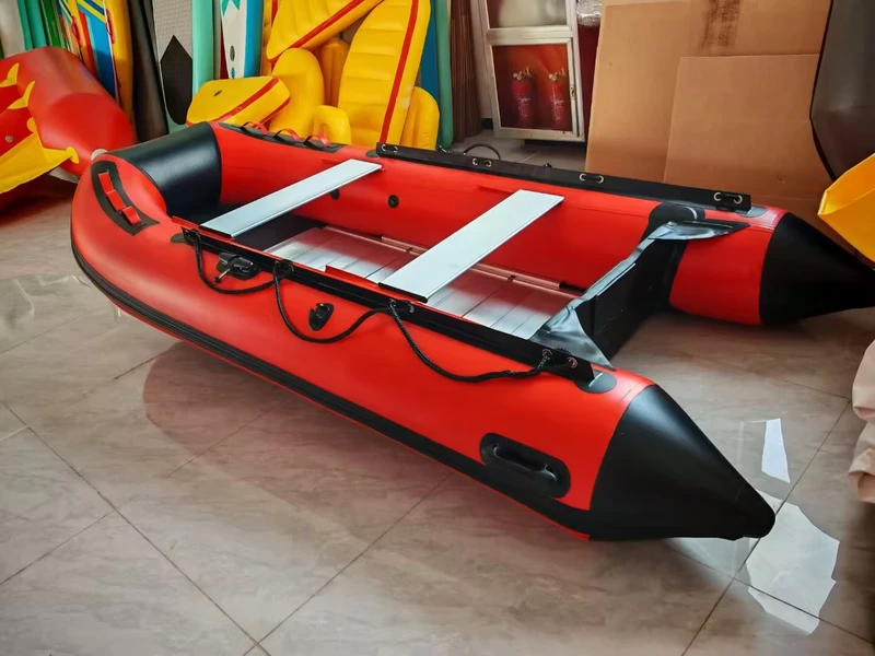 3,3 m, 3,6 m, 3,8 m PVC aufblasbares Rettungsboot, tragbares Angelboot, Dinghy für 4-6 Personen, geeignet für Seen, Flüsse und Offshore-Meer