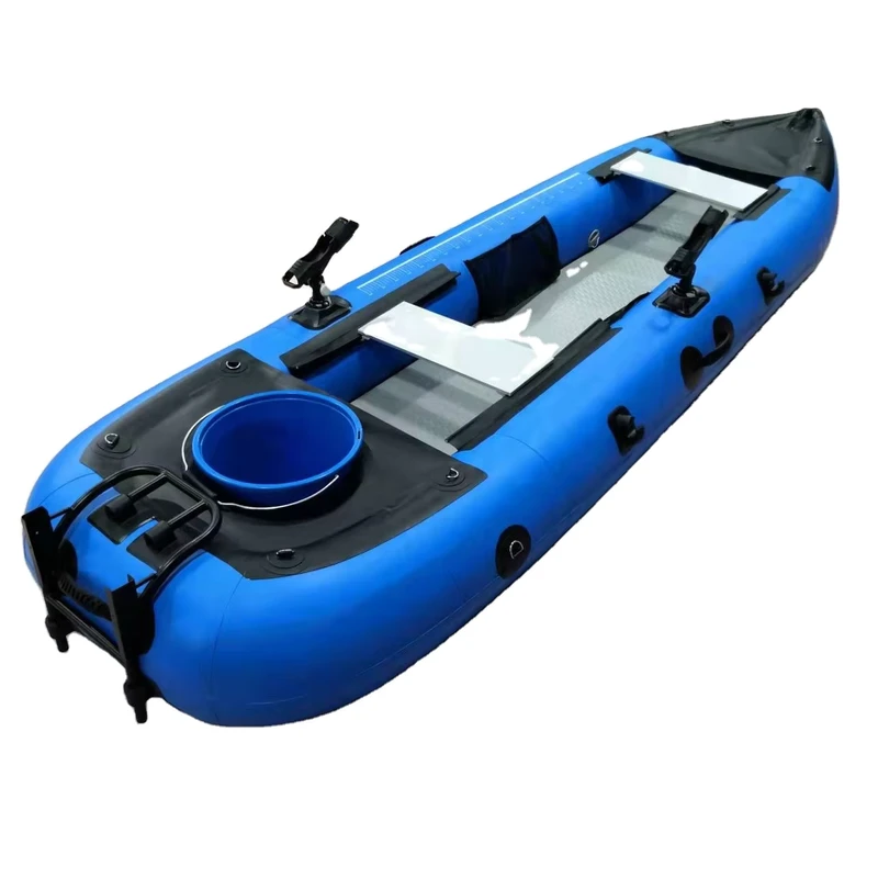 Kayak Gonfiabile da 3,3m con Pavimento a Drop Stitch e Tubo in PVC da 0,9mm/1,2mm per la Pesca Estiva
