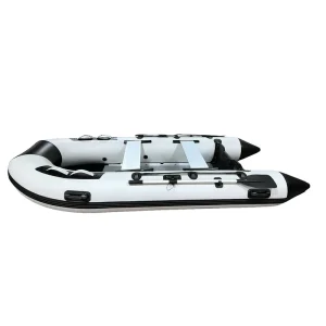 3.3m Lightweight Inflatable Boat for Fishing Camping Portable PVC Dinghy with Oars and Pump CE Certified 5 Person Capacity