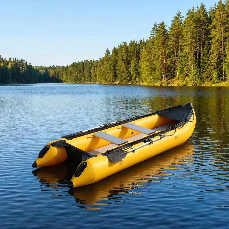 3,65 m PVC Hypalon elektrische sportjacht opblaasbare kajak dubbel model voor 2 personen, drijven, vissen, toeren, duiken, buiten recreatie