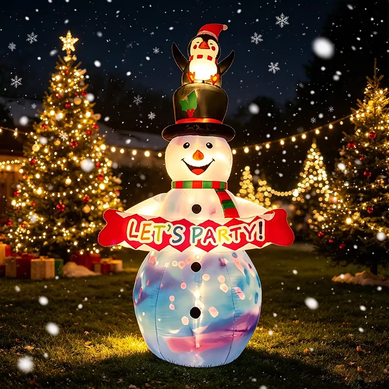Giant Inflatable Santa di Natale 3,66M per Esterni in Poliestere Impermeabile con Luci LED Integrate per Decorazione di Patios e Giardini