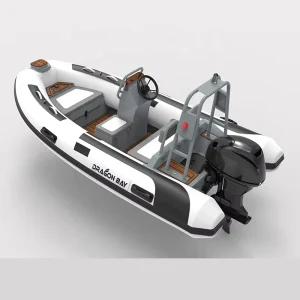 Kapal RIB Aluminium Inflatable 3,6m 12ft dengan Mesin Outboard Kapasitas 6 Orang