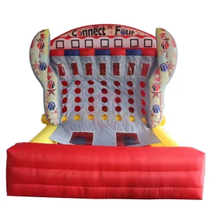 Curso de Obstáculos Inflável para Lançamento de Basquetebol 3.7x3.1x3.7mH - Brinquedos de Carnaval