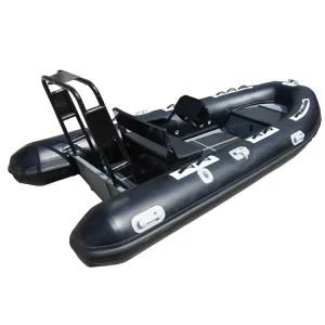 Customized folding 3.8 meter RIB boat deep V rigid inflatable aluminum Hypalon/PVC tube boat for fishing