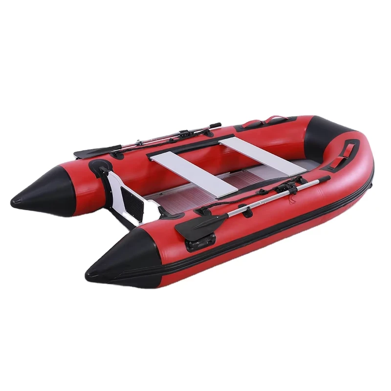 Bote de aire inflable de PVC de 3.8 m, bote de pesca de PVC de 0.9 mm de grosor, pequeño dinghy para deportes acuáticos