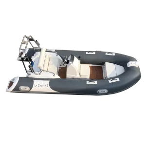 3.9m Zwarte Diepe V Romp Tender RIB Opblaasbare Visboot met Hypalon Buizen