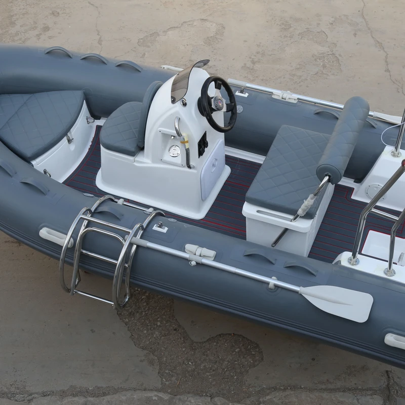 3.9m Rigid Inflatable Boat with Motor Fiberglass Hull Hypalon Aluminum Shell Bilge Boat