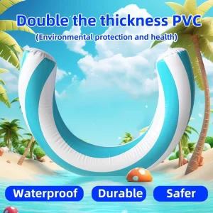 30 X 24 Inches Inflatable Curved Swimming Ring PVC Pool Float Swimming Travel Toys Summer Party Beach Water Games Supplies