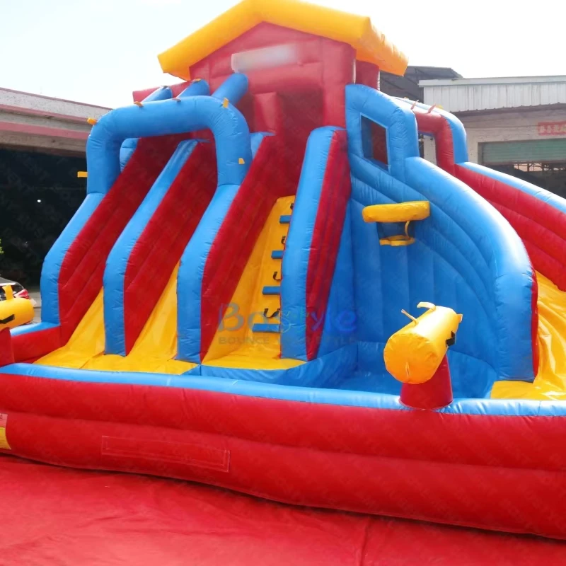 Tobogán Inflable de Agua de 30 pies, Gran Tobogán Inflable para Piscina Exterior, para Hogar y Escuela
