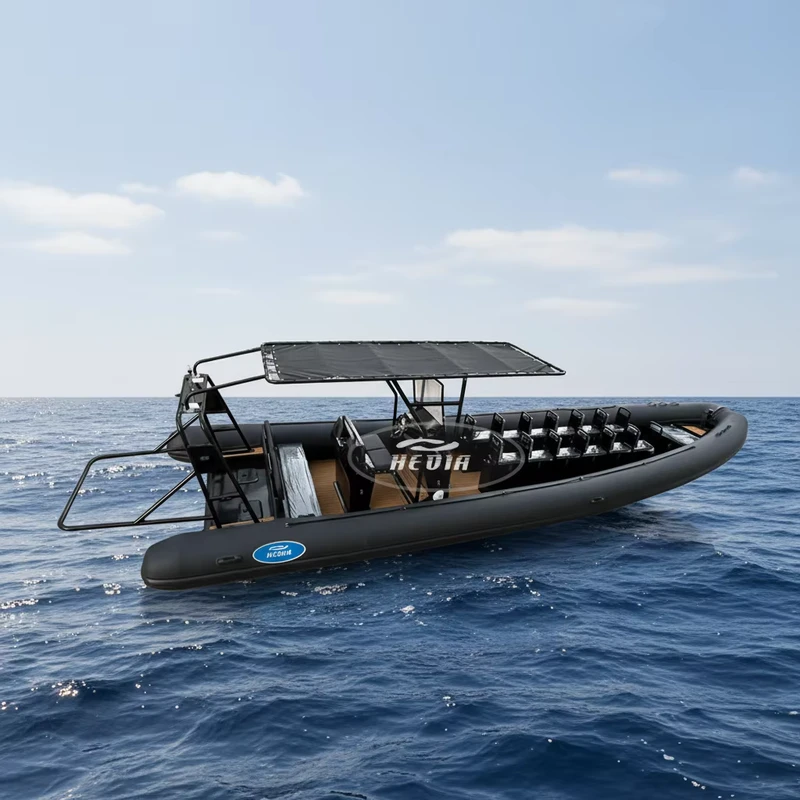 เรือ RIB ขนาด 9.6 เมตร ตัวเรืออลูมิเนียม RHIB 960 เรือประมงแบบเป่าลม ขนาด 9.7 เมตร