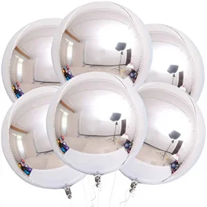 32 Inch Giant Large 4D Round Silver Gold Mylar Metallic Balloon Happy New Year Birthday Wedding Christmas Decoration Foil Balloon
