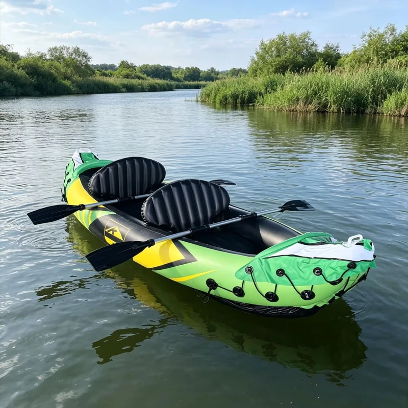 320cm opblaasbare PVC boot voor 2-3 personen, visvlot & kayak, rubber dinghy voor buitensporten op water