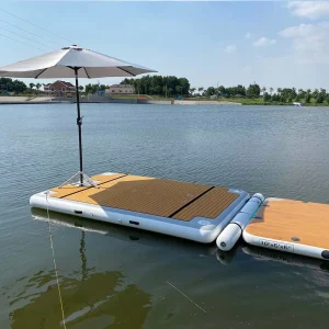 322 422 Inflatable Platform Air Lounge Pontoon Jet Ski E Dock with Ladder for Yacht Boat Tail