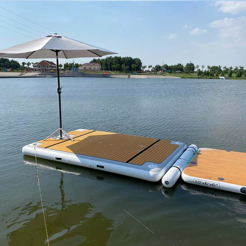 Plateforme gonflable 322 422, air lounge, ponton, jet ski, dock avec échelle pour yacht