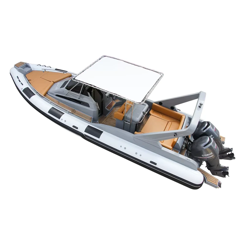 Bateau rigide gonflable de luxe de 9,6 mètres (32 pieds) avec gonflables en PVC/Hypalon certifiés CE avec moteur hors-bord