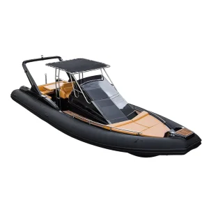 32-foot 9.6-meter luxury inflatable rigid-rib boat with PVC/Hypalon inflatables CE certified with an outboard engine