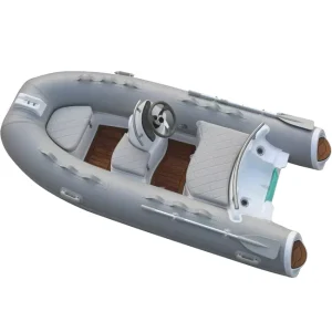 Chinese fishing boat with fiberglass hulls and 330 inflatable rubber boat parts, luxury speed control boat with inflatable ribs.