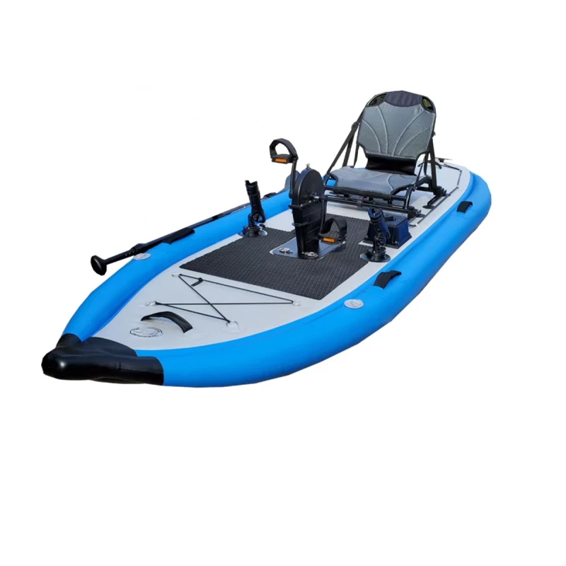 Triciclo gonfiabile a pedale da pesca per una persona - 335 cm, Drop Stitch, blu