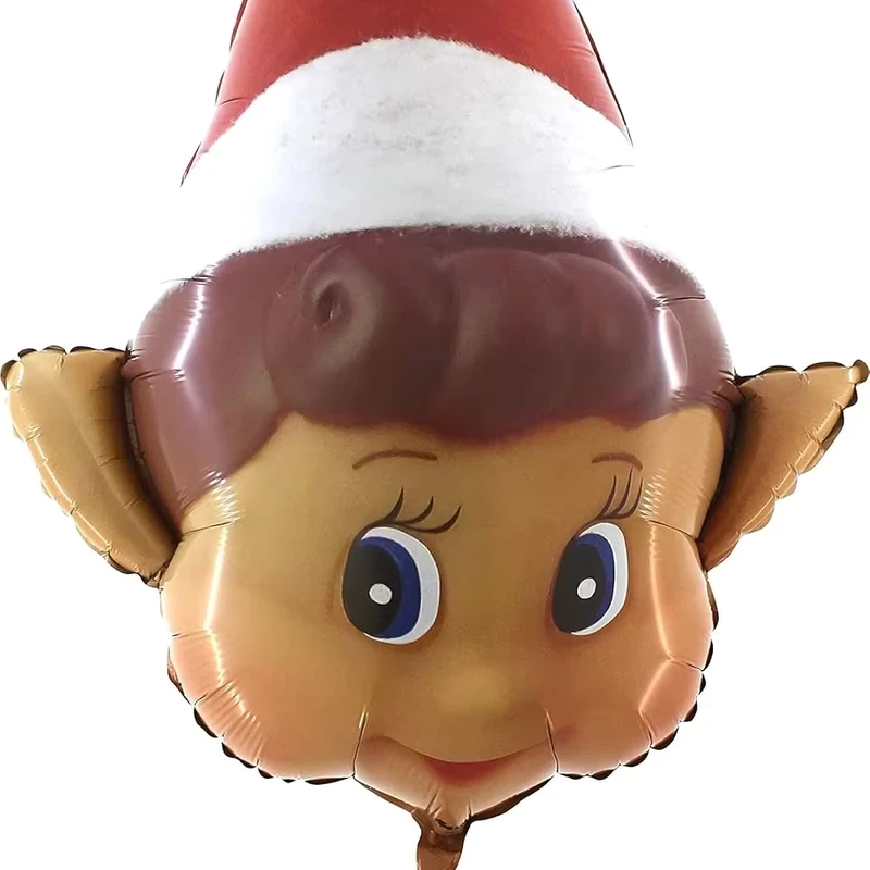 Palloncino in Alluminio a Forma di Babbo Natale da 34 Pollici Gonfiabile con Aria o Elio
