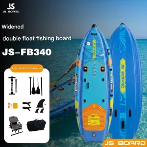 340CM Inflatable Fishing SUP Board with Seat Stand up Paddle Board for Adults Wide Stable Kayak SUP 200KG Capacity