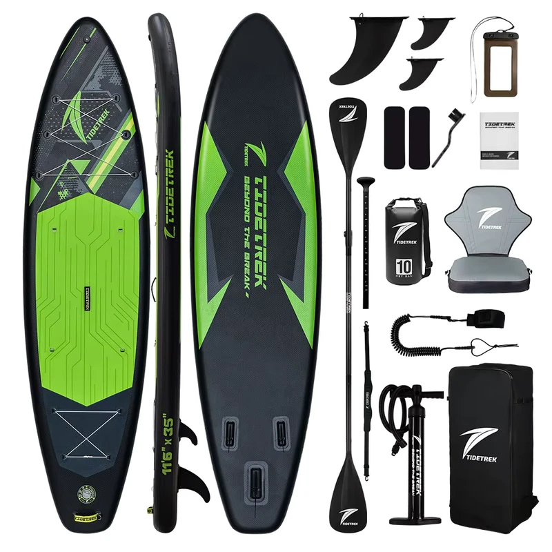 Paddleboard Gonfiabile da 350cm, Subboard Personalizzato, Tavola Paddle con Sella per Kayak