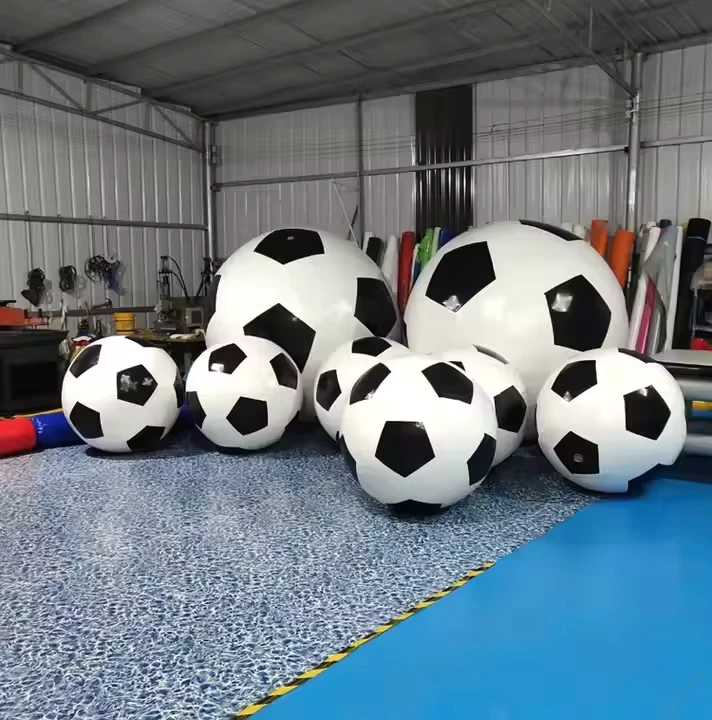 Bola Pantai Besar Berlapis Kain 36 Inci Bola Voli Pantai 3 Warna Iklan Inflatable Raksasa