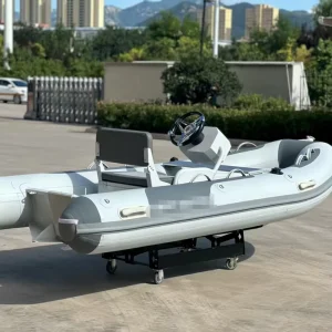 360 cm motorized boat rib with Hypalon/PVC shell aluminum hull inflatable fiberglass rib boat