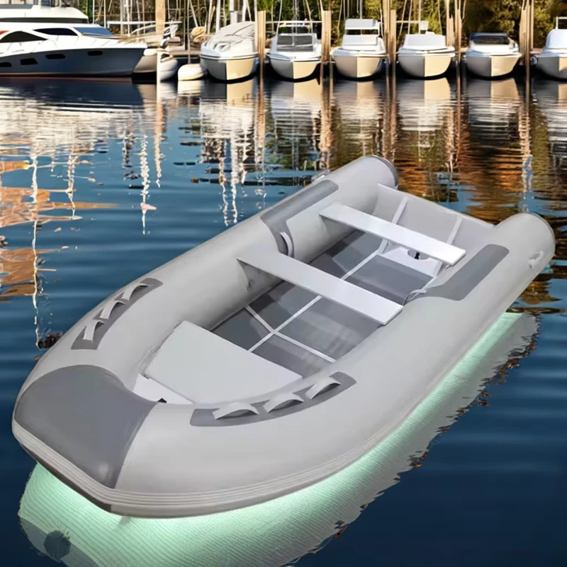 Bateau de pêche rigide gonflable Super ORCA 360 en aluminium et fibre de verre avec certification CE
